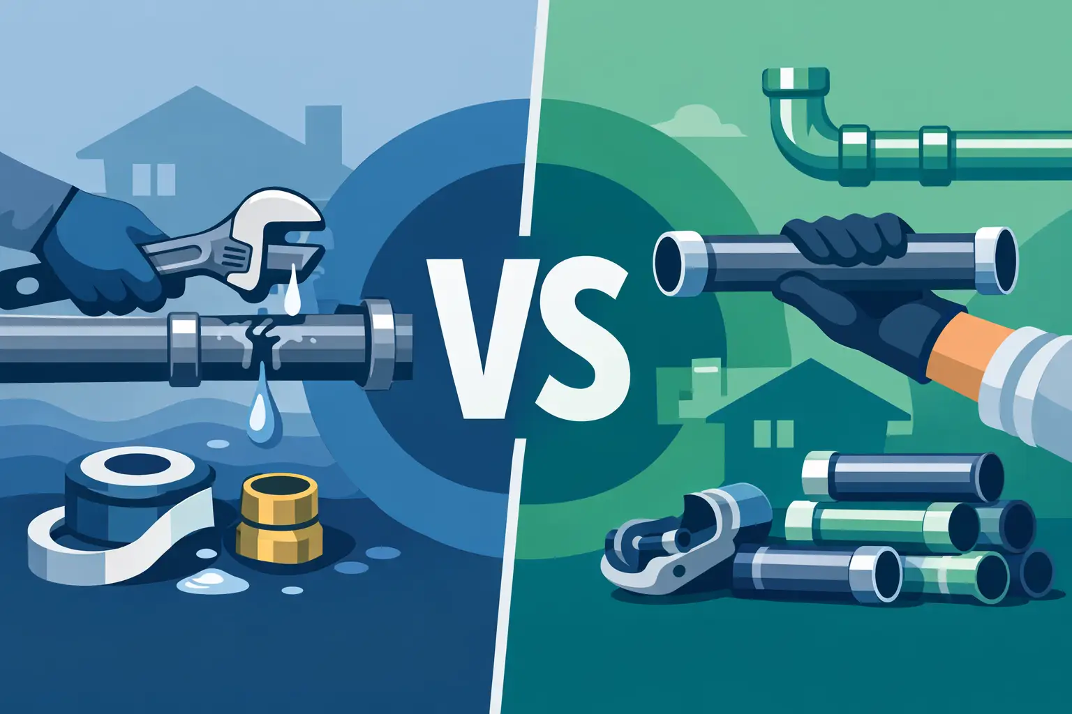 Pipe Repair vs Repiping: Which Makes Sense?